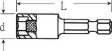 Stahlwille E6,3-Socket size 10mm L.50mm, d 15,5 mm, 10 mm