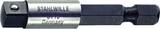 Stahlwille QuickRelease adaptor machine operated hexagonal 1/4" Outer-4kant 3/8" L.50mm, E 10 mm, 3/8 "