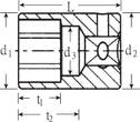 Stahlwille 1/4" Sockets size 8mm L.23mm, d1 11,6 mm, d3 7 mm