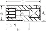 Stahlwille 1/4" Sockets L.23mm, E7