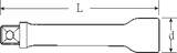 Stahlwille 3/8" Extension L.76mm, Gr. 3, 76 mm