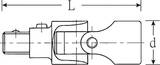 Stahlwille 1/2" QuickRelease universal joint L.80mm