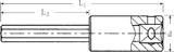 Stahlwille INHEX socket 1/4" 1/16" L.55mm, 1/16", d 10,7 mm