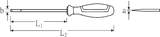 Stahlwille Electricians screwdriver for slotted screws DRALL+ 0,8mm x 4,0mm L.125mm, a 0,8 mm, 4,0 mm