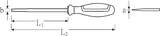 Stahlwille VDE electricians screwdrivers DRALL+ 0,4mm x 2,5mm L.75mm, a 0,4 mm, 2,5 mm