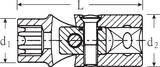 Stahlwille 3/8" UNIFLEX socket L.44mm, d1 13,8 mm, E10