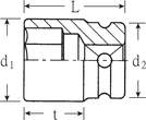 Stahlwille IMPACT socket 1/2" 10mm L.38mm, d1 16,8 mm, 10 mm