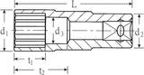 Stahlwille 1/2" Douille pour tournevis Taille 25/32" L.80mm