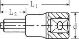 Stahlwille INHEX socket 1/2" 10mm L.60mm, 10 mm, d 22,7 mm