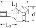 Stahlwille IMPACT INHEX socket 1/2" 19 mm L.50mm, 19 mm, L1 50 mm
