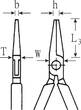 Stahlwille Pinces plates de mécanicien L.190mm Tête chromée