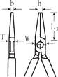 Stahlwille Mechanics snipe nose plier L.170mm Head Chrome-plated