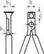 Stahlwille Top cutter, heavy duty standard bevel L.160mm Head polished