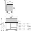 Stahlwille Mobile workbench 5 Drawers L.760mm x W.1200mm x H.1400mm