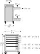 Stahlwille Tool trolley TTS 93/6 A 6 Drawers 481 x 877 x 1000 mm Anthracite, RAL 7016, Farbe Anthracite, RAL 7016, RAL 7016