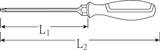 Stahlwille VDE cross-head screwdriver DRALL+ Size PHO L.60mm, PHO, L1 60 mm