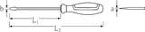 Stahlwille Screwdriver for slotted screws DRALL+ 0,8mm x 25mm L.90mm, a 0,8 mm, Gr. 1