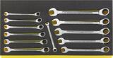 Stahlwille Ratchet combination spanner set OPEN RATCH 17F/5 8 - 19 5pcs, 5, 8; 10; 13; 17; 19 mm