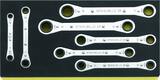 Stahlwille Double ring ratchet spanner set 25/7 7x8 - 17x19 7pcs, 7, Bereich 7x8 - 17x19