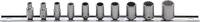 STAHLWILLE - SHOP Stahlwille 1/4 Set: Sockets w.clip strip 40aD/10-12916 10pcs -