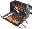 ALARM - SHOP ALARM Leather bag 14-L3, complete, with set of tools for electrical installations for apprentices 14 ELEKT.SORT.EA M.LEDERT.L3 I -
