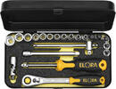 ELORA - SHOP ELORA Socket Set 1/4, 20-pcs.3/16-1/2 AF and in-1/8-5/16 AF, ELORA-1400-IMU -