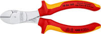 KNIPEX - SHOP KNIPEX KNIPEX 74 06 160 SB Pince coupante de côté à forte démultiplication isolées par gaines bi-matière, certifiées VDE chromée -