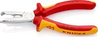 KNIPEX - SHOP KNIPEX KNIPEX 13 46 165 Pince à dégainer isolées par gaines bi-matière, certifiées VDE chromée 165 mm -