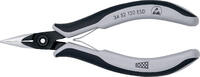 KNIPEX - SHOP KNIPEX KNIPEX 34 52 130 ESD Pince de préhension de précision pour l’électronique ESD avec gaines bi-matière brunie 130 mm -