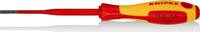 KNIPEX - SHOP KNIPEX KNIPEX 98 20 35 SL Tournevis (Slim) pour vis à tête fendue poignée isolante bi-matière, certifiée VDE brunie 202 mm -
