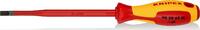 KNIPEX - SHOP KNIPEX KNIPEX 98 20 65 SL Tournevis (Slim) pour vis à tête fendue poignée isolante bi-matière, certifiée VDE brunie 262 mm -