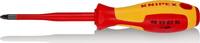 KNIPEX - SHOP KNIPEX KNIPEX 98 25 02 SL Tournevis (Slim) pour vis à tête cruciforme Pozidriv® poignée isolante bi-matière, certifiée VDE bruni -