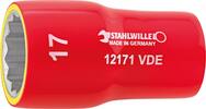 STAHLWILLE - SHOP Stahlwille 3/8 VDE socket size 13mm L.48mm, bi-hexagon AS-drive, d1 23 mm -