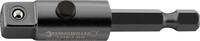 STAHLWILLE - SHOP Stahlwille Pièce de raccordement pour embout QR, actionnée par machine Entrainement 6 Pans mâle 1/4 Carré extérieur 3/8 L.50mm -