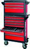 PROJAHN - SHOP PROJAHN Roller cabinet GALAXY + topcase GALAXY + can holder + paper roll holder red/anthracite -