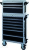 PROJAHN - SHOP PROJAHN Roller cabinet GALAXY + topcase GALAXY + can holder + paper roll holder black/silver grey -