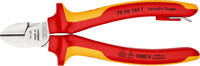 KNIPEX - SHOP KNIPEX KNIPEX 70 06 160 T BK Pince coupante de côté isolées avec gaines bi-matière, homologuées VDE ; avec œillet de fixation is -