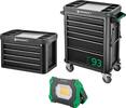 STAHLWILLE - SHOP Stahlwille Workshop trolley 93/6 A + TOP BOX + work lamp 93 Trolley + Box 10 Drawers 0 x 0 x 0 mm TTS 93/6 anthracite, RAL 7016, -